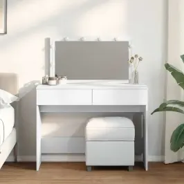 Spoguļgaldiņš Ar Led, 100X40X120 Cm, Balts Vidaxl