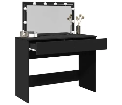 Kosmetinis Staliukas Su Led, Juodos Spalvos, 100X40X120Cm