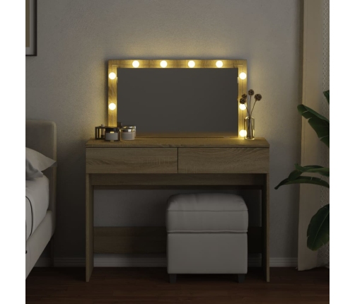 Kosmetinis Staliukas Su Led, Sonoma Ąžuolo, 100X40X120Cm