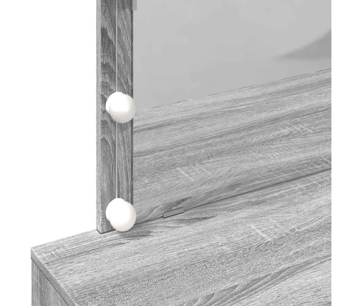 Kosmetinis Staliukas Su Led, Pilkas Ąžuolo, 100X40X120Cm