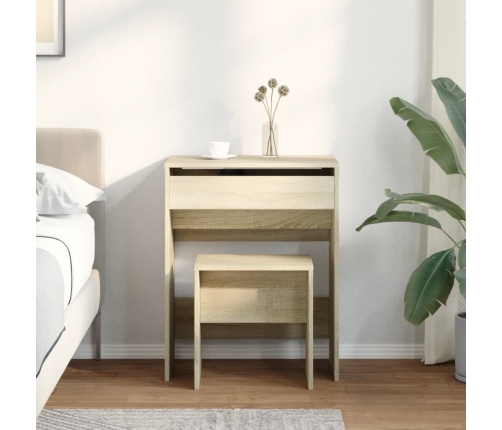 Tualettlaud Taburetiga, Sonoma Tamm, 60X40X113,5 Cm