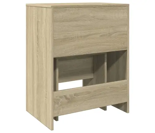 Kosmētikas Galdiņš Ar Tabureti, Ozolkoka Krāsa, 60X40X113,5 Cm Vidaxl