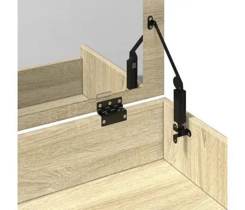 Kosmētikas Galdiņš Ar Tabureti, Ozolkoka Krāsa, 60X40X113,5 Cm Vidaxl