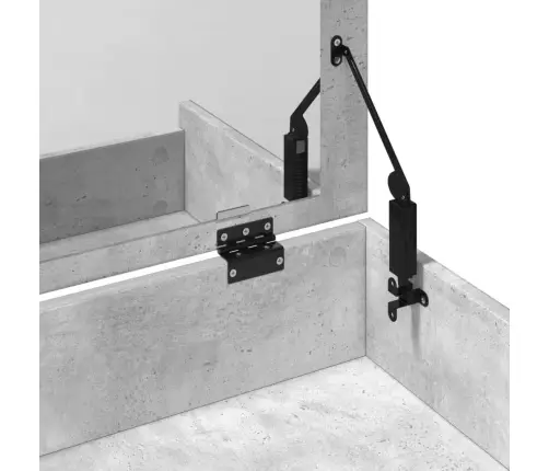 Kosmētikas Galdiņš Ar Tabureti, Betona Pelēks, 60X40X113,5 Cm Vidaxl