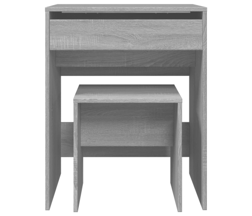 Tualettlaud Taburetiga, Hall Sonoma Tamm, 60X40X113,5 Cm