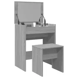 Tualettlaud Taburetiga, Hall Sonoma Tamm, 60X40X113,5 Cm