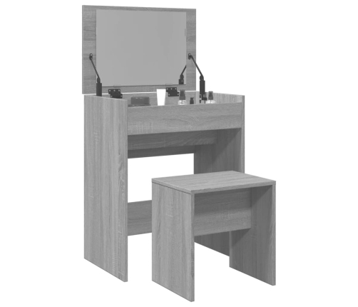 Tualettlaud Taburetiga, Hall Sonoma Tamm, 60X40X113,5 Cm