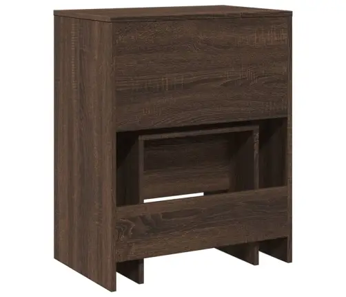 Tualettlaud Taburetiga, Pruun Tamm, 60X40X113,5 Cm