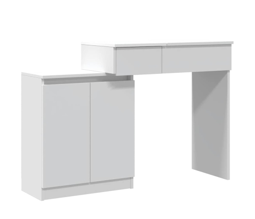 Spoguļgaldiņš Ar Led, 115X37X110,5 Cm, Balts Vidaxl