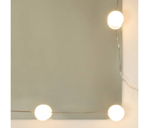 Spoguļgaldiņš Ar Led, 115X37X110,5 Cm, Balts Vidaxl
