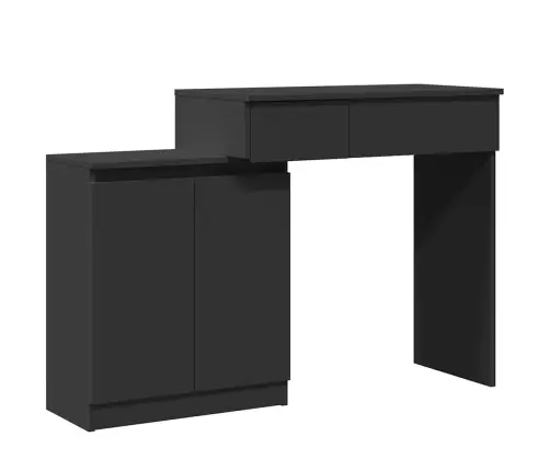 Spoguļgaldiņš Ar Led, 115X37X110,5 Cm, Melns Vidaxl