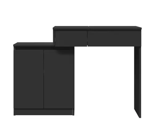 Spoguļgaldiņš Ar Led, 115X37X110,5 Cm, Melns Vidaxl