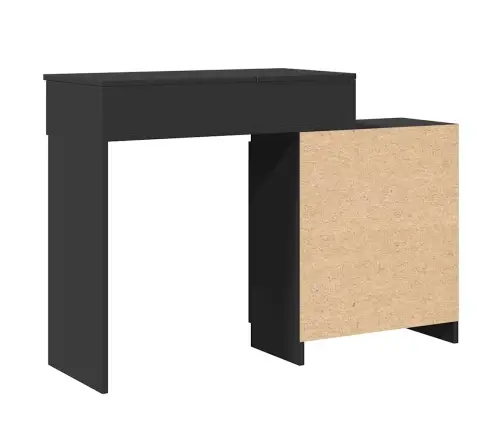 Spoguļgaldiņš Ar Led, 115X37X110,5 Cm, Melns Vidaxl