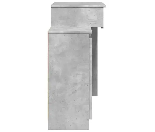 Spoguļgaldiņš Ar Led, Betona Pelēks, 115X37X110,5 Cm Vidaxl