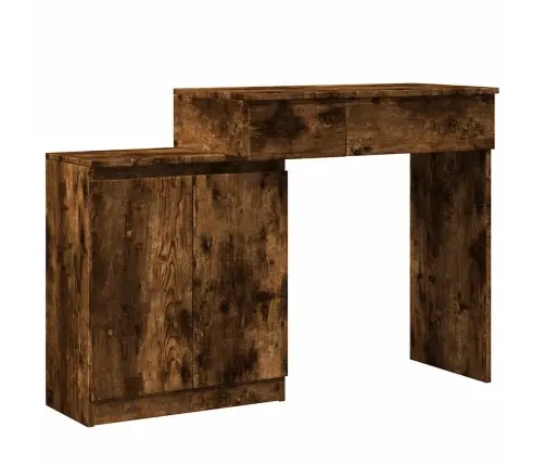 Spoguļgaldiņš Ar Led, Ozolkoka Krāsa, 115X37X110,5 Cm Vidaxl