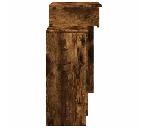 Spoguļgaldiņš Ar Led, Ozolkoka Krāsa, 115X37X110,5 Cm Vidaxl