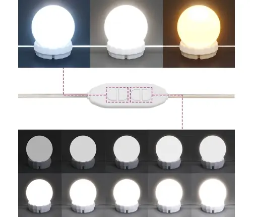 Spoguļgaldiņš Ar Led, Ozolkoka Krāsa, 115X37X110,5 Cm Vidaxl