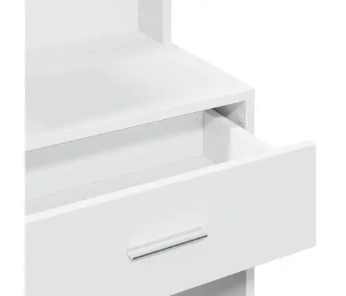 Kosmetinis Staliukas Su Spintele, Baltos Spalvos, 80X35X132Cm