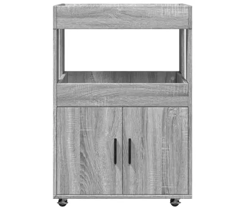 Baro Vežimėlis, Pilkas Ąžuolo, 60X39,5X89cm Apdirbta Mediena