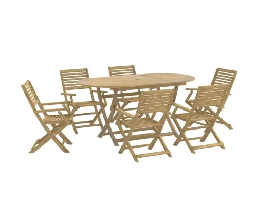 7-Daļīgs Dārza Mēbeļu Komplekts, Akācijas Masīvkoks Vidaxl