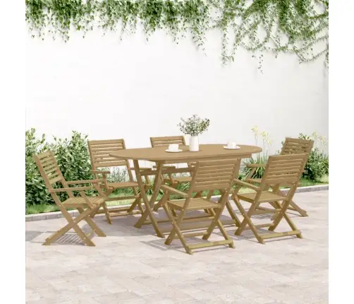 7-Daļīgs Dārza Mēbeļu Komplekts, Akācijas Masīvkoks Vidaxl