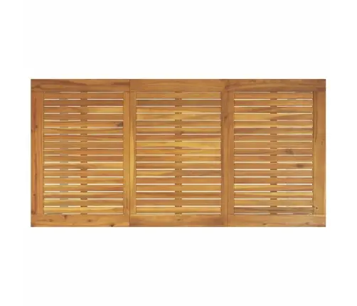 7 Daļu Dārza Ēdamzāles Komplekts No Cieta Akācijas Koka Un Metāla Vidaxl