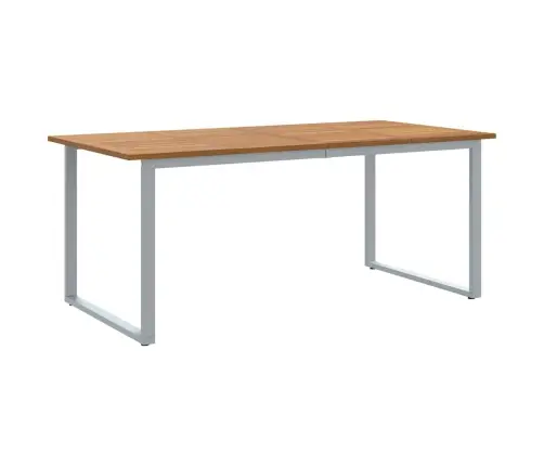 Sodo Valgomojo Komplektas 5 Pcs Pilka Kietos Akacijos Mediena