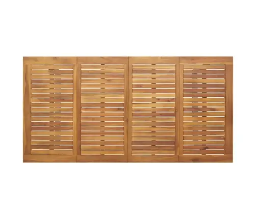 7 Daļu Dārza Ēdamgaldu Komplekts No Cietā Akācijas Koka Un Metāla Vidaxl