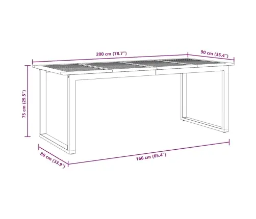 Sodo Valgomojo Komplektas 7 Pcs Pilka Ir Ruda