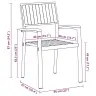 Sodo Valgomojo Komplektas 5 Pcs Pilka Ir Ruda 160 X 80 X 75 Cm
