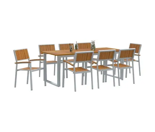 Aia Söögilaudade Komplekt 9 Pcs Hall Ja Pruun