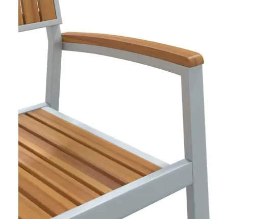 Aia Söögilaudade Komplekt 5 Pcs Hall Ja Pruun 160 X 80 X 75 Cm