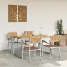 Aia Söögilaudade Komplekt 5 Pcs Hall Ja Pruun 160 X 80 X 75 Cm