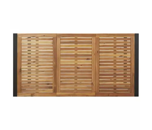 Sodo Valgomojo Komplektas 5 Pcs Juoda Kietos Akacijos Mediena