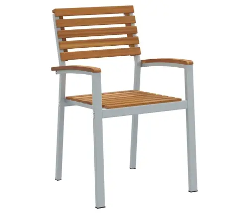 Sodo Kėdė 6 Pcs Ruda 56 X 57 X 87Cm Akacijos Medienos Masyvas