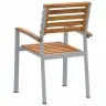 Sodo Kėdė 6 Pcs Ruda 56 X 57 X 87Cm Akacijos Medienos Masyvas