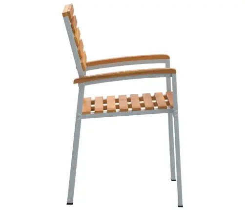 Sodo Kėdė 6 Pcs Ruda 56 X 57 X 87Cm Akacijos Medienos Masyvas