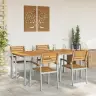 Sodo Valgomojo Komplektas 5 Pcs Pilka Ir Ruda 180 X 90 X 75 Cm