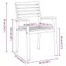 Sodo Valgomojo Komplektas 5 Pcs Pilka Ir Ruda 180 X 90 X 75 Cm