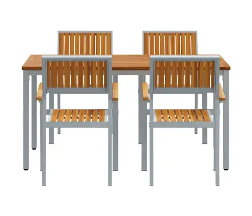 Sodo Valgomojo Komplektas 5 Pcs Pilka Ir Ruda 150 X 90 X 75 Cm Sodo Valgomojo Komplektas 5 Pcs Pilka Ir Ruda 150 X 90 X 75 Cm