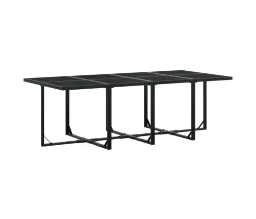 9-Daļīgs Dārza Mēbeļu Komplekts, Matrači, Melns, Pe Rotangpalma Vidaxl