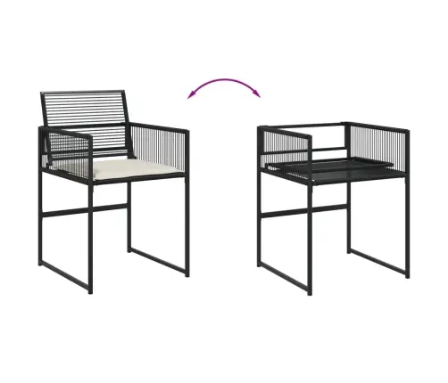 Sodo Komplektas Su Pagalvėlėmis, 15 Dalių, Juodas, Poliratanas