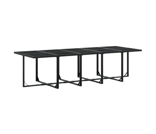 15-Daļīgs Dārza Mēbeļu Komplekts Ar Matračiem, Melns Pe Vidaxl