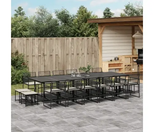 17-Daļīgs Dārza Mēbeļu Komplekts Ar Matračiem, Pe Rotangpalma Vidaxl