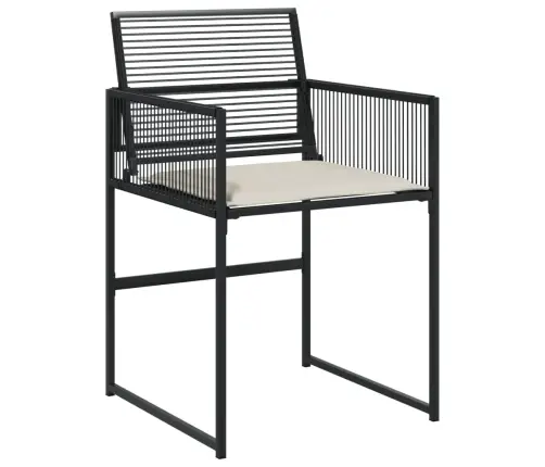 13-Daļīgs Dārza Mēbeļu Komplekts Ar Matračiem, Melns Pe Vidaxl