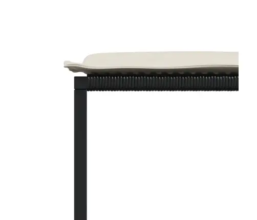 11-Osaline Aiamööbli Komplekt Patjadega, Must, Polürotang