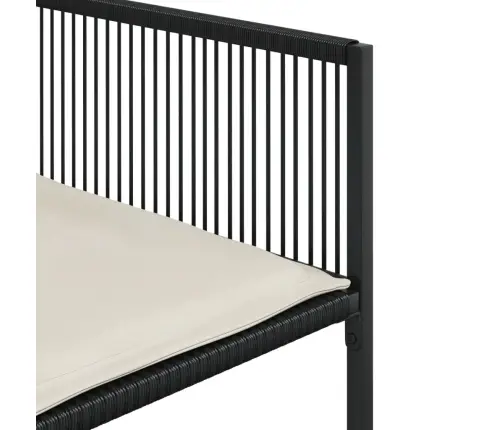 13-Osaline Aia Söögimööbli Komplekt Patjadega, Must, Pe-Rotang