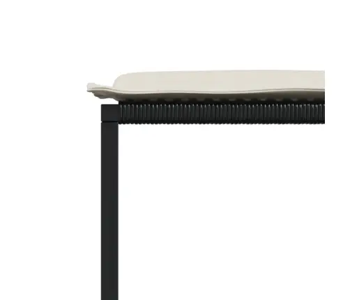 13-Osaline Aia Söögimööbli Komplekt Patjadega, Must, Pe-Rotang