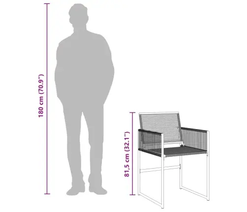 13-Daļīgs Dārza Mēbeļu Komplekts, Melna Pe Rotangpalma Vidaxl