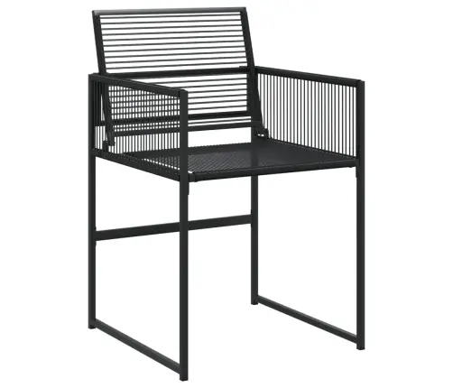 9-Daļīgs Dārza Mēbeļu Komplekts, Melns, Pe Rotangpalma Vidaxl